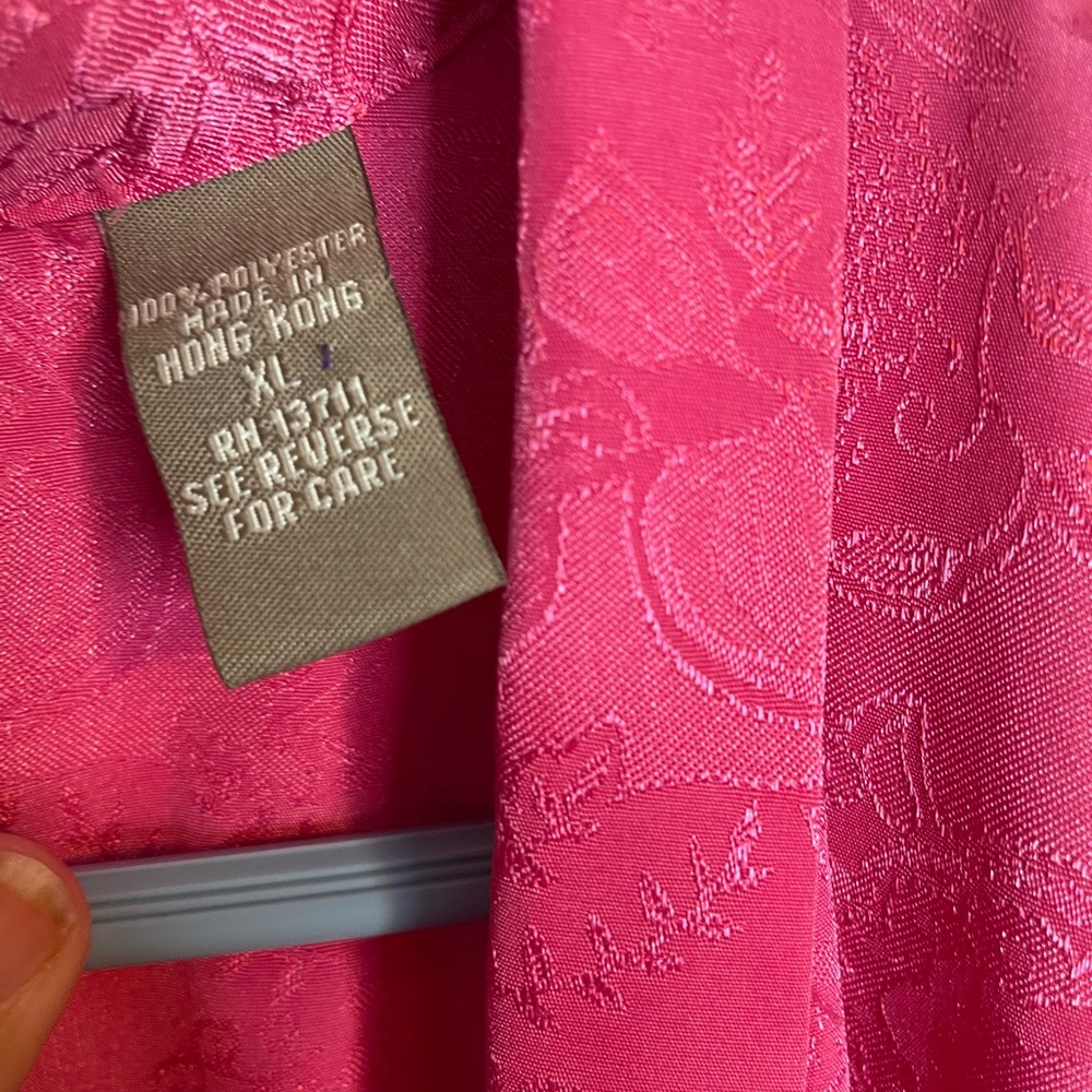 Valerie Stevens Womens Size XL Satiny Robe Pink 1983 - Picture 3 of 7